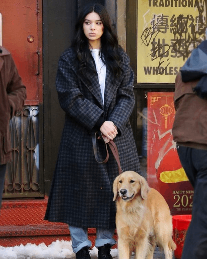 Kate Bishop Hawkeye Checkered Trench Coat - Image 2