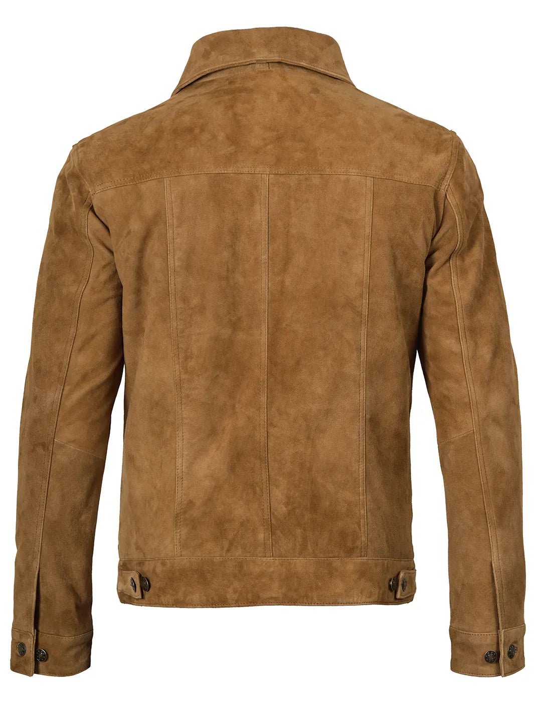 Logan Men's Light Brown Suede Trucker Jacket - Image 4