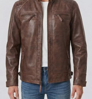 MenS_Chocolate_Brown_Cafe_Racer_Real_Leather_Jacket
