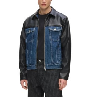 Men_s-Black-Leather-Blue-Denim-Trucker-Jacket