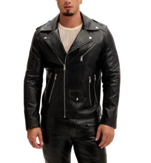 Men_s-Black-Snakeskin-Embossed-Biker-Jacket