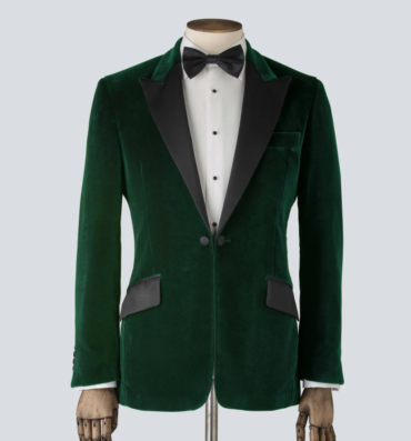Men_s-GreenVelvet-Single-Breasted-TuxedoJacket-Peak-Lapel