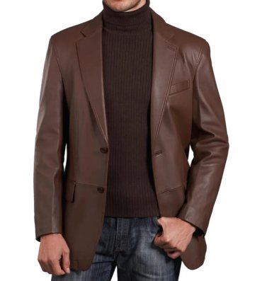 Mens_Two_Button_Choco_Brown_Leather_Blazer