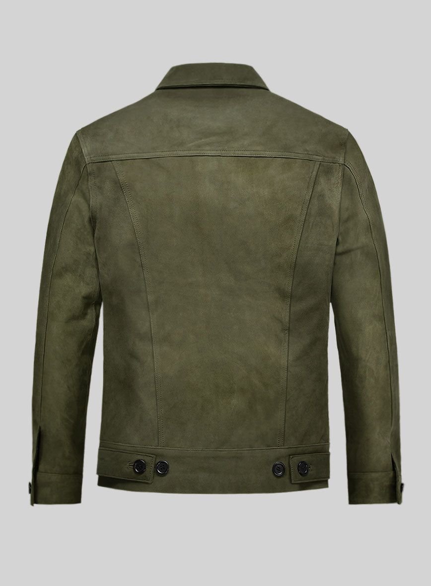 Welcome to Wrexham Suede Ryan Reynolds Green Jacket - Image 3