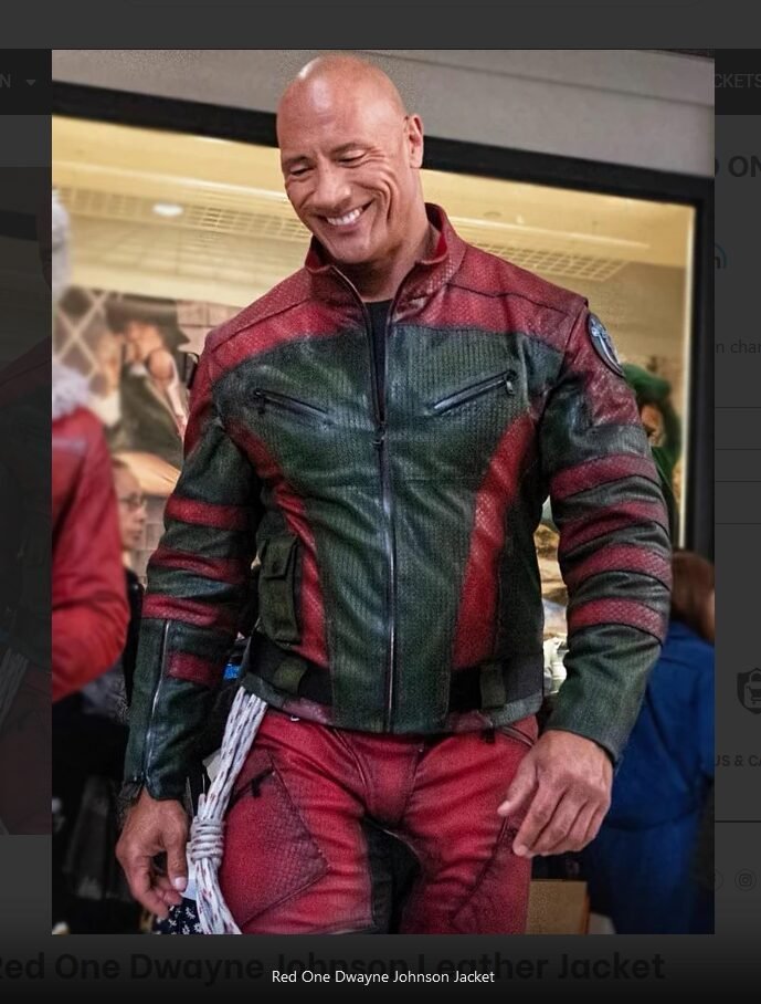 Dwayne Johnson Red Leather Jacket - Image 3