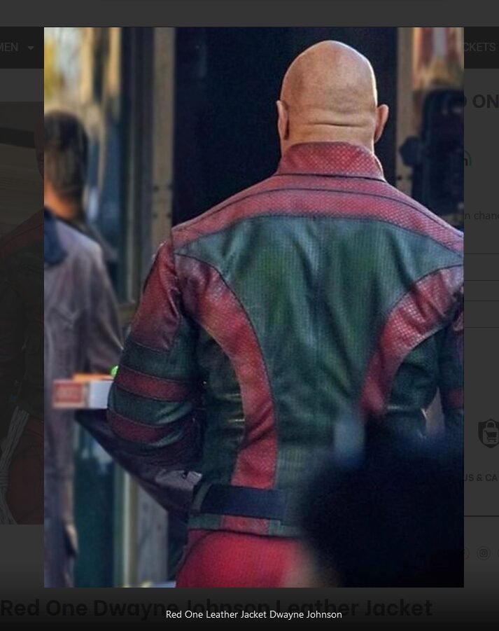 Dwayne Johnson Red Leather Jacket - Image 2