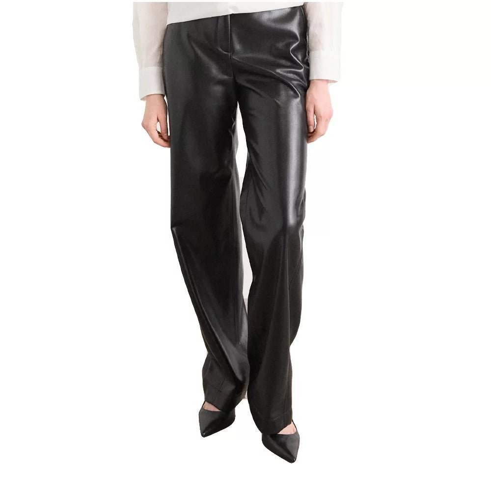 Women's Straight Leg Leather Pants - Image 4