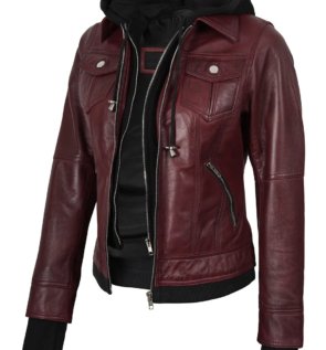 Tralee_Women_s_Maroon_Bomber_Leather_Jacket_with_Hood