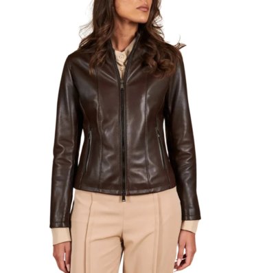 Women_s-Dark-Brown-Leather-Stand-Collar-Jacket