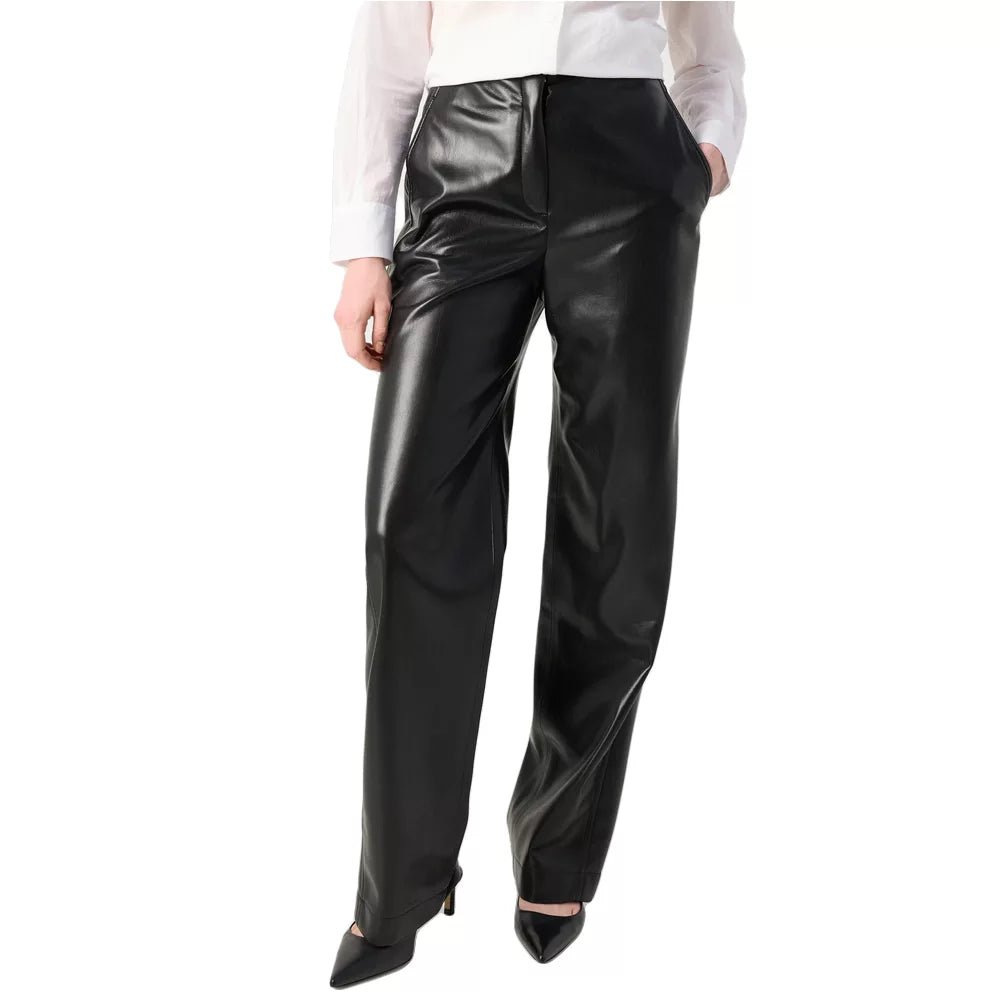 Women's Straight Leg Leather Pants - Image 2