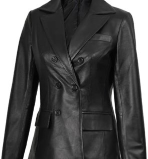 Women_s_Black_Double_Breasted_Leather_Blazer