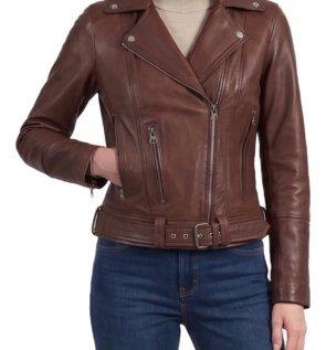 Women_s_Cognac_Brown_Lambskin_Biker_Jacket_Asymmetrical_Collar