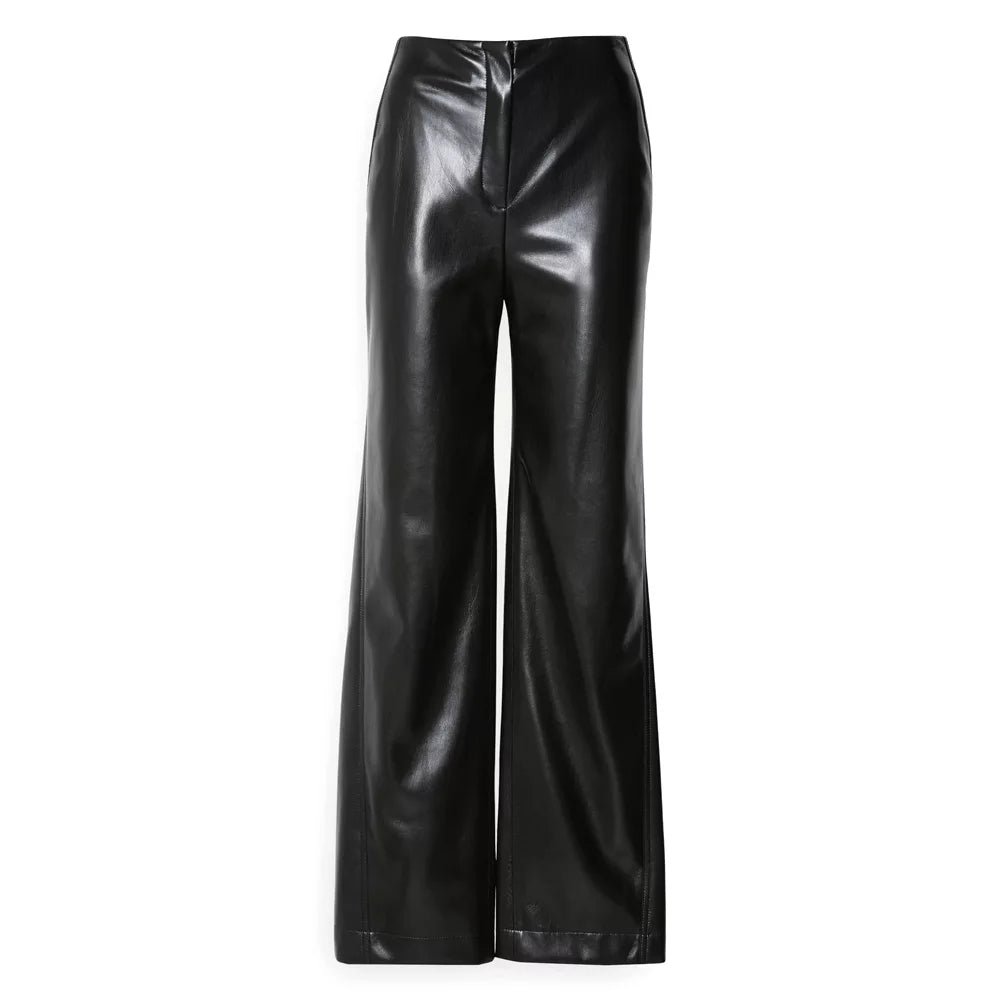 Women's Straight Leg Leather Pants