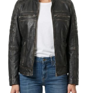Womens-Dark-Brown-Leather-Jacket