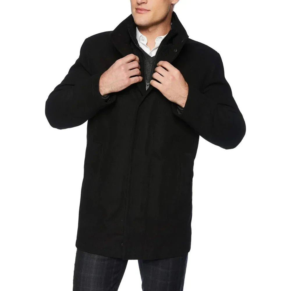 Men's Black Wool Coat