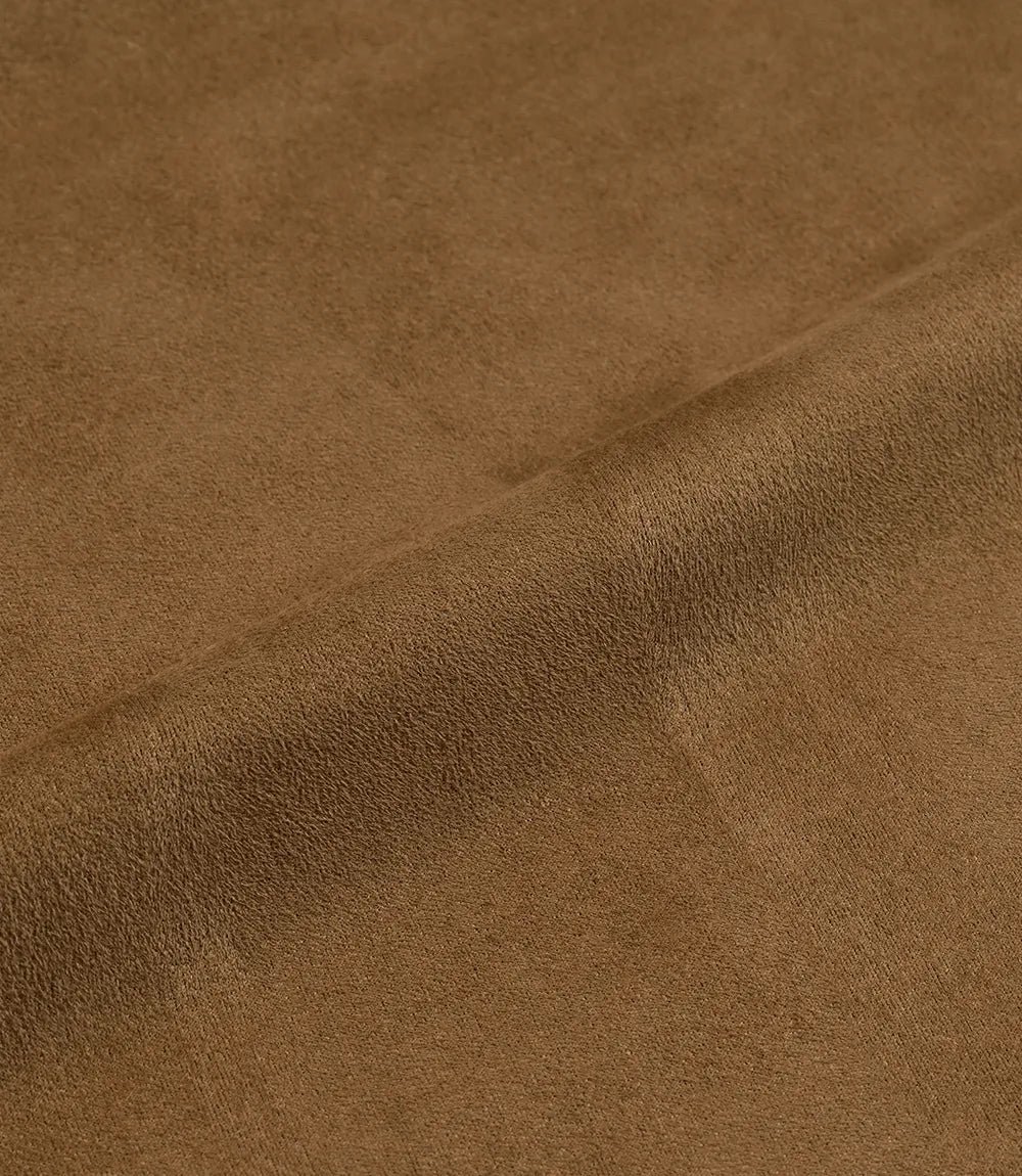 Women's Light Brown Faux Suede Harrington Jacket - Image 8