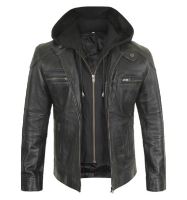 hooded-black-leather-biker-jacket