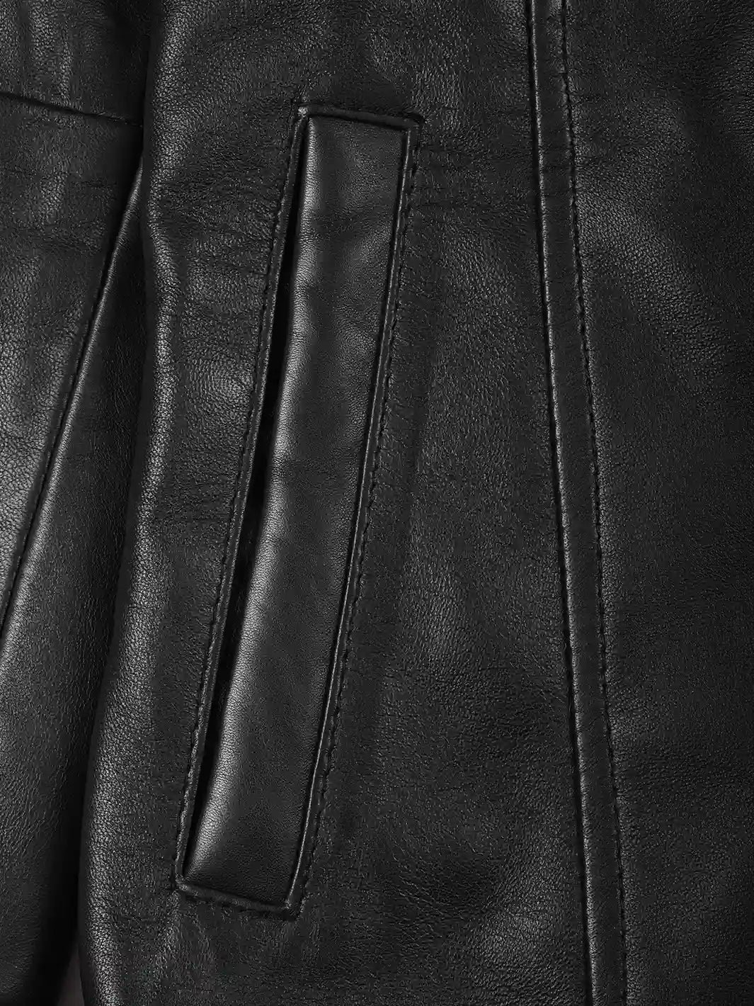 Kandis Womens Black 3/4 Length Leather Car Coat - Image 5