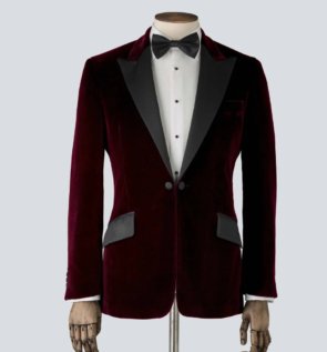 marron-velver-tuxedo-jacket-peak-lapel