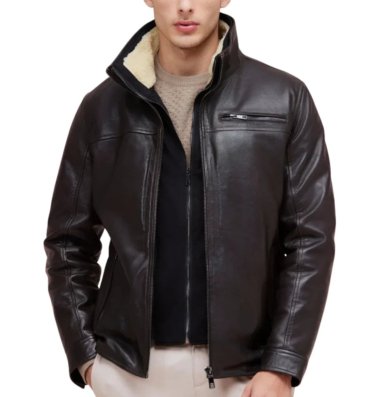 mens-Brown-winter-biker-jacket