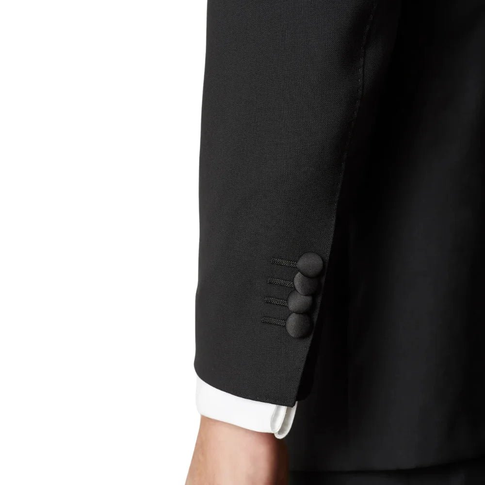 Men's Two-Piece Peak Lapel Merino Wool Tuxedo Suit - Image 4