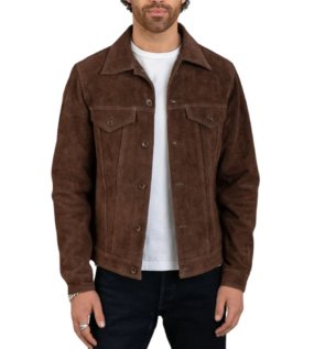 mens-dark-brown-suede-leather-trucker-jacket