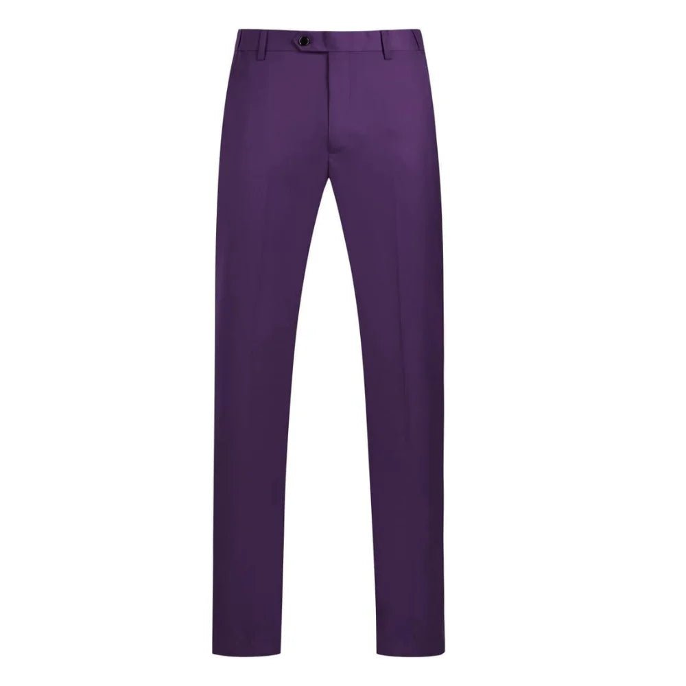 Slim fit Purple Men’s Three Piece Suit with Notch Lapel - Image 5
