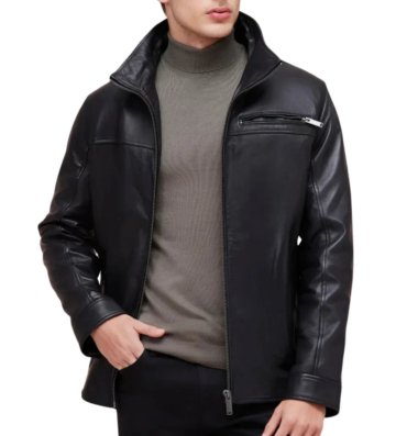mens-shirt-collar-black-leather-biker-jacket