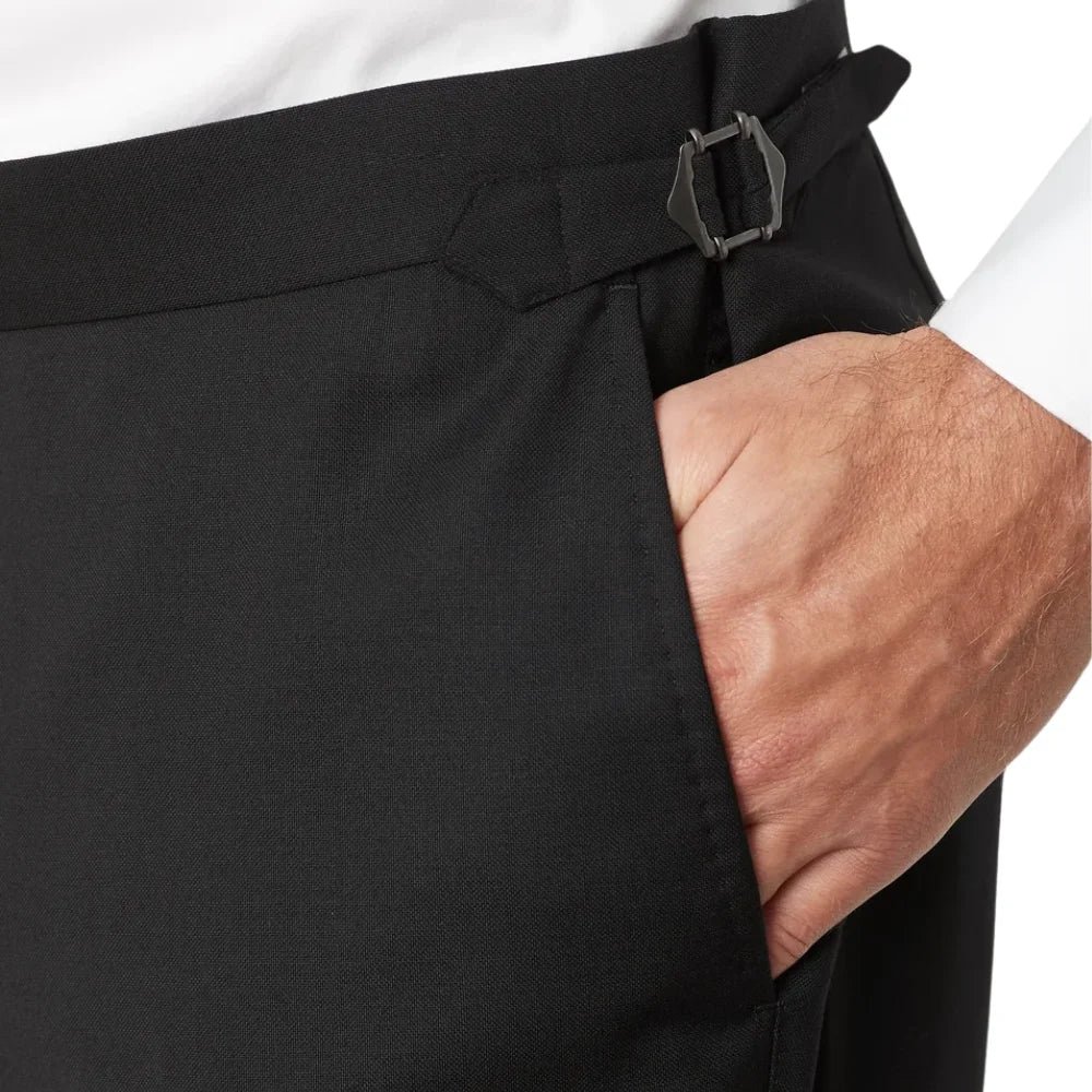 Men's Two-Piece Peak Lapel Merino Wool Tuxedo Suit - Image 6