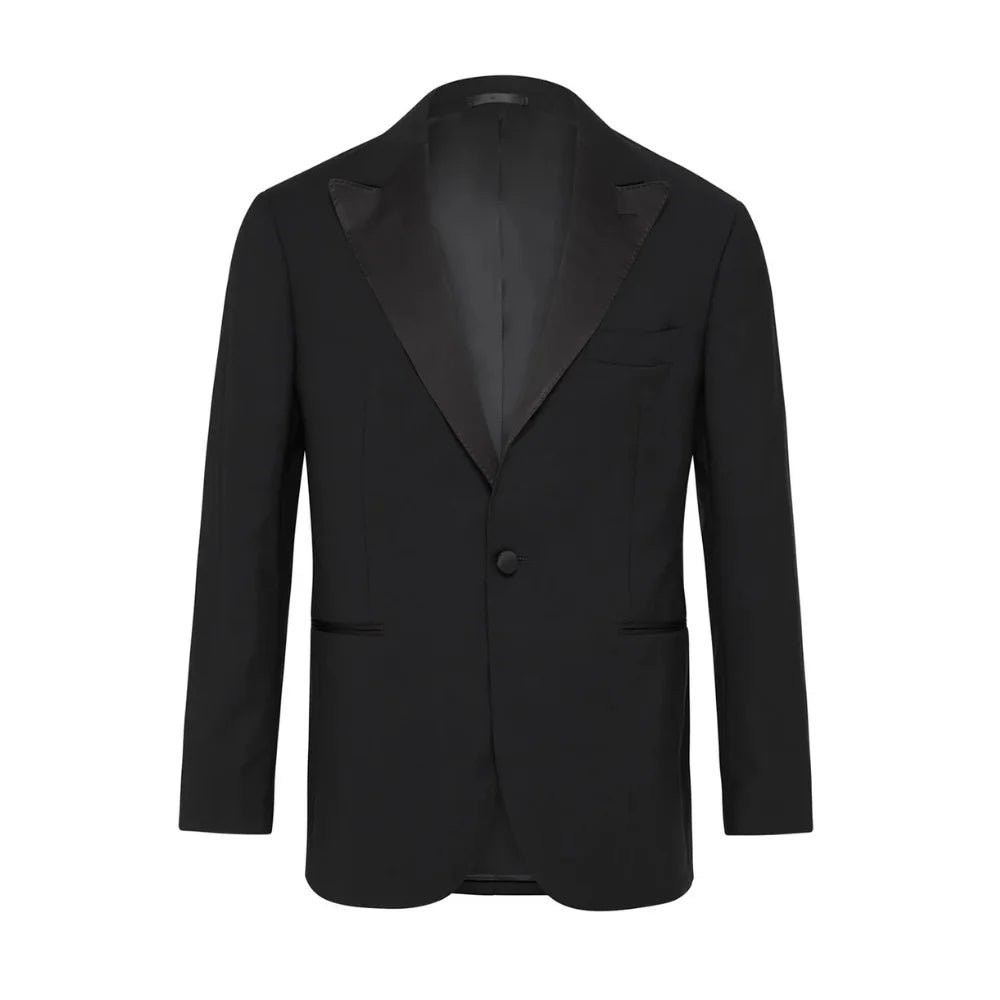Men's Two-Piece Peak Lapel Merino Wool Tuxedo Suit