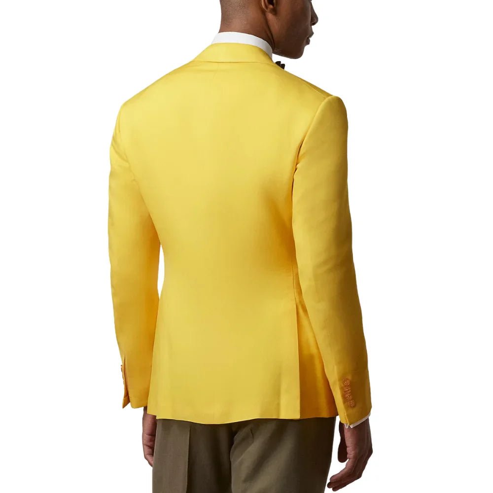 Men’s Yellow Double Breasted Peak Lapel Suit - Image 5