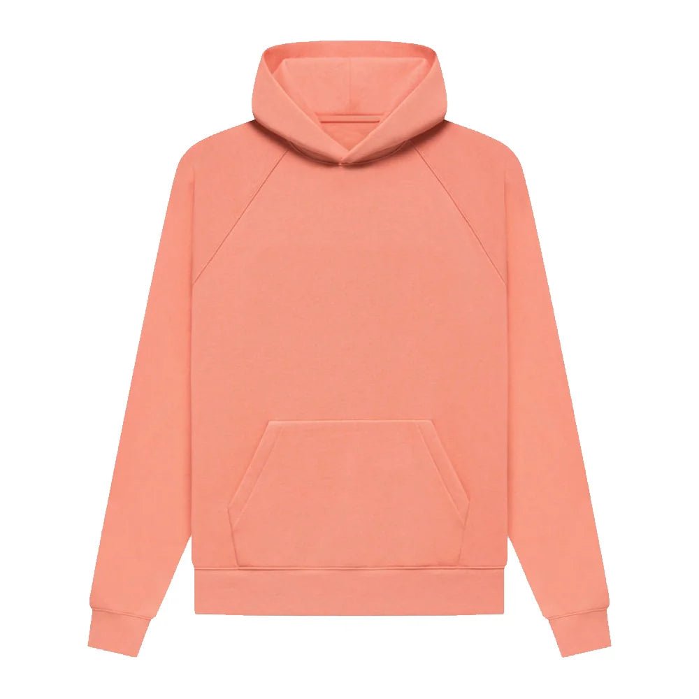 Peach Fleece Hoodie Essential Pullover Style