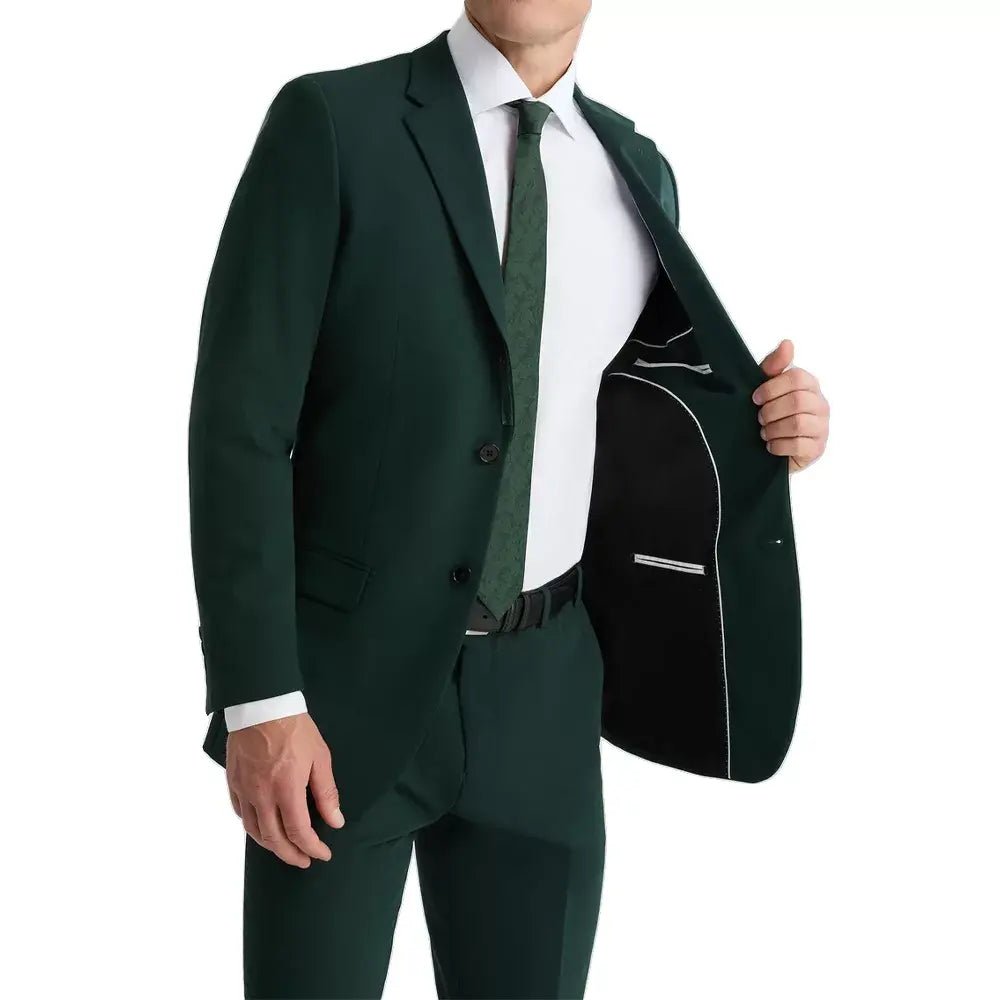 Men’s Royal Green 3 Piece Suit with notch Lapel - Image 3