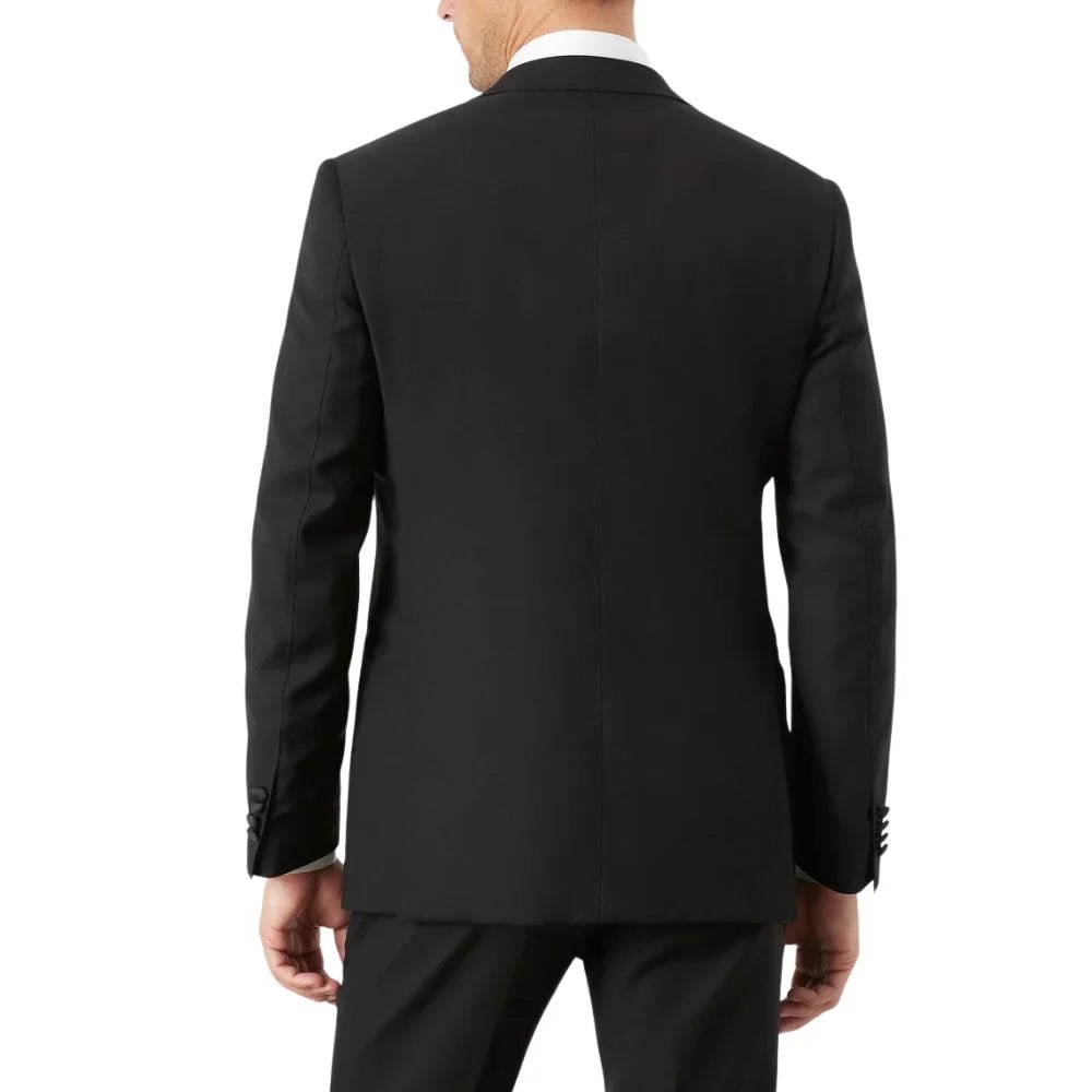 Men's Two-Piece Peak Lapel Merino Wool Tuxedo Suit - Image 7